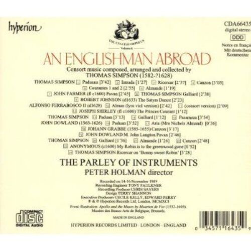 Consort Music : An Englishman Abroad Parley Of Instruments