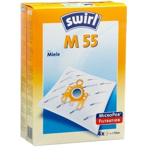 Pack de 4 sacs aspirateur + 1 filtre pour aspirateur Miele Swirl M 55