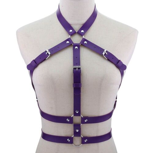 Ceinture De Poitrine En Cuir Sfp Pour Femmes, Sangle De Taille, Bijoux De Corps Sexy, Boîte De Nuit, Accessoires De Festival Rave