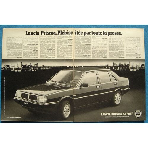 Publicité Papier - Voiture Lancia Prisma 1300 De 1984