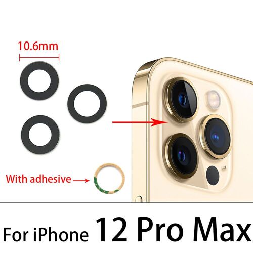 Pour 12 Pro Max - Lentille De Remplacement Pour Caméra Arrière, Pour Iphone