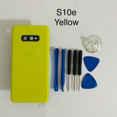 S10e jaune - Coque arrière en verre pour Samsung Galaxy