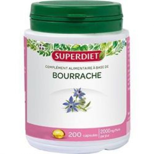 Huile Bourrache 200 Caps. Super Diet 