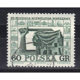 Pologne 1965 : 20è Anniversaire De La Libération De Varsovie - Timbre Oblitéré