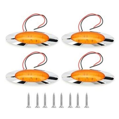 4 Pièces 6,5 Pouces 16 Led Feu De Position Latéral Ovale 12 V Dc Résistant Qp12280