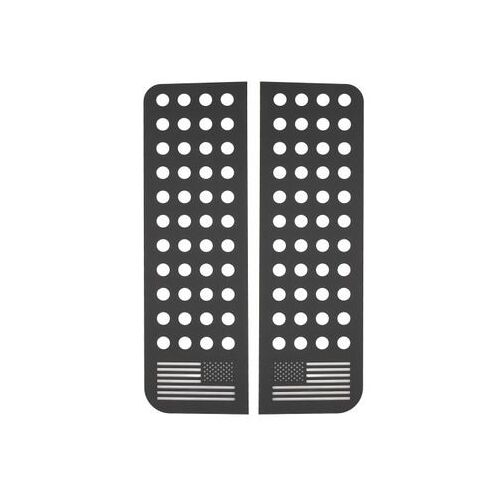 Autocollants De Fenêtre De Porte Arrière En Alliage D'aluminium, 2 Pièces, Couverture De Panneau Qp11428