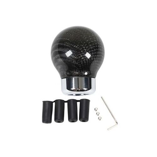 Pommeau De Levier De Vitesse En Fibre De Carbone, Interface Inférieure Ronde De 15 Mm Qp12834
