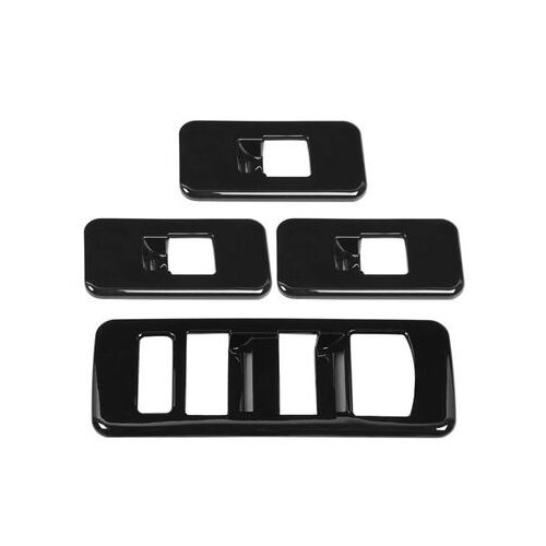 Couvercle De Panneau De Bouton De Commutation De Fenêtre, Garniture Noire Piano 4 Pièces Qp12766