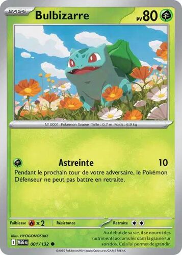 Carte Pokémon - Bulbizarre - 001/132 - Méga-Evolution