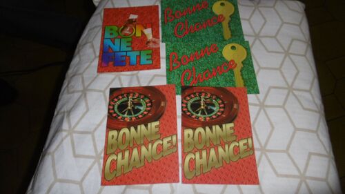 Cartes Postales 10x15cm " Bonne Chance/ Bonne Fete " Lot De 5 Houtland