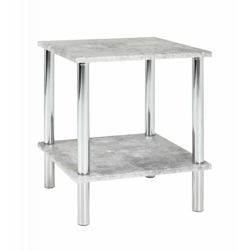 Table d'Appoint Effet Béton "Miguel" 47cm Gris