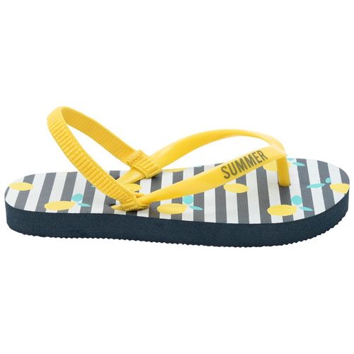 Tongs À Rayures Imprimé Citrons Pour Fille - Jaune Moyen - 31