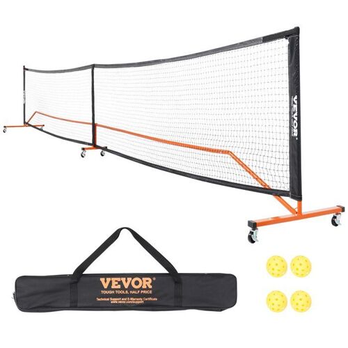 Système De Filet De Pickleball Portable-Vevor- Filet De Taille Réglementaire 672 Cm-Avec Sac, Roues Et Balles