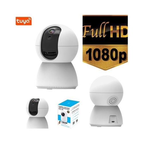 CAMERA DE SURVEILLANCE INTERIEURE WIFI FULL HD 1080P CAPACITE SD 128GO MOTORISEE IP44 DETECTION DE MOUVEMENT