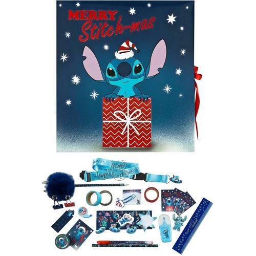 Calendrier De L¿Avent Disney Stitch ¿ 24 Surprises Créatives Papeterie & Bricolage ¿ Boîte Cadeau Pliable Avec Ruban ¿ Edition Noël 2024