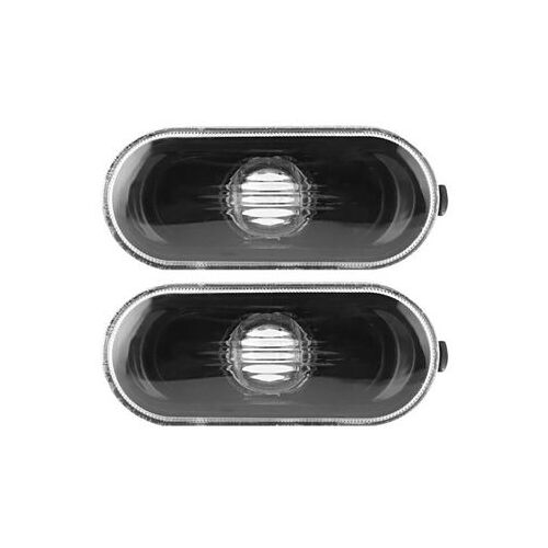 Feu De Position Latéral De Voiture, 2 Pièces, Clignotant Avec Couvercle De Lampe Noir Qp28255