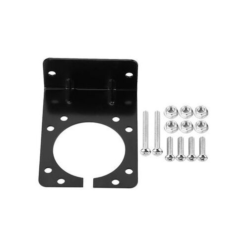 Support De Montage En Métal Noir Pour Connecteur De Remorque À 7 Broches Qp28028