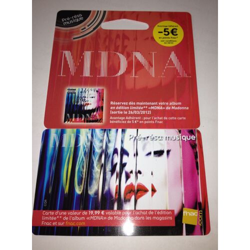 Carte Promo Madonna Mdna