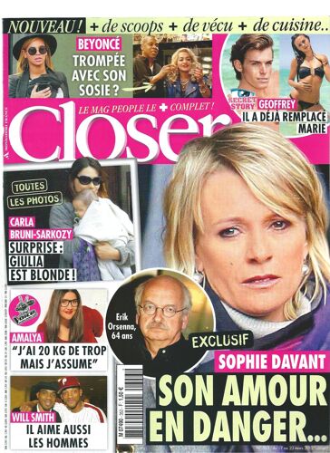 Closer 0.0353 Sophie Davant Et Erik Orsenna (64 Ans) Carla Bruni Sarkozy & Giulia