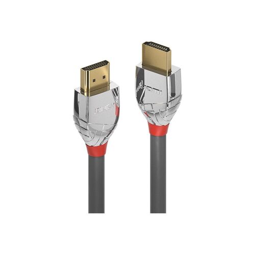 Lindy CROMO - Câble HDMI avec Ethernet - HDMI mâle pour HDMI mâle - 3 m - triple blindage - gris - support 4K