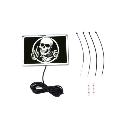 Dc12v 4x6in Led Drapeau Lumières Motif Squelette Accessoire Universel Pour Qp9584