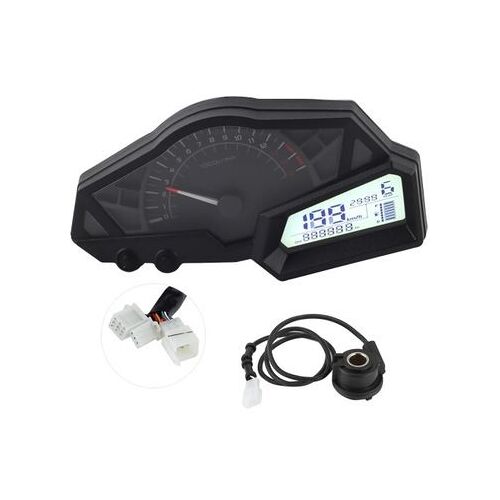 Compteur De Vitesse De Moto Lcd, Jauge De Carburant, 15 000 Tr/Min, Convient Qp4466