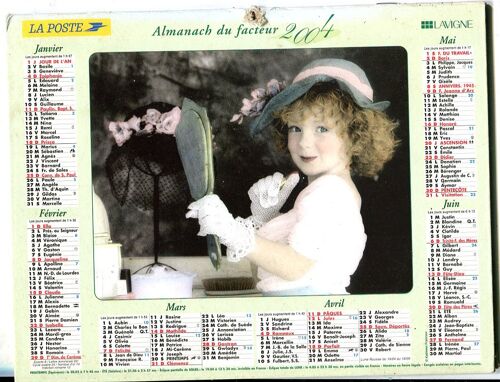 Almanach Du Facteur - " Lavigne " - 2004 - Creuse
