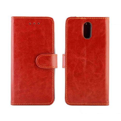 Flip Étui Pour Nokia 2.3 Fermeture Magnétique Cuir Pu Titulaire De La Carte Antichoc Bicelle - Rouge