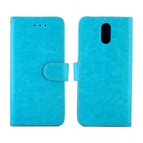 Flip Étui Pour Nokia 2.3 Fermeture Magnétique Cuir Pu Titulaire De La Carte Antichoc Bicelle - Bleu