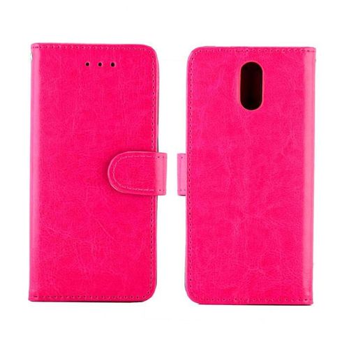 Flip Étui Pour Nokia 2.3 Fermeture Magnétique Cuir Pu Titulaire De La Carte Antichoc Bicelle - Rose Rouge
