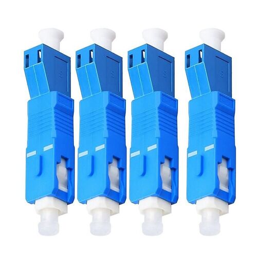 4 Pack Single Mode 9/125Um SC/UPC Male to LC/UPC Female Hybrid Optical Fiber Adapter Connector for