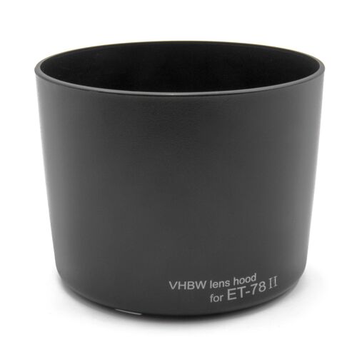 vhbw Pare-soleil compatible avec Canon EF 135mm f/2L USM, EF 180mm f/3.5L Macro USM objectif 72mm - noir plastique rond verrouillage à baïonnette