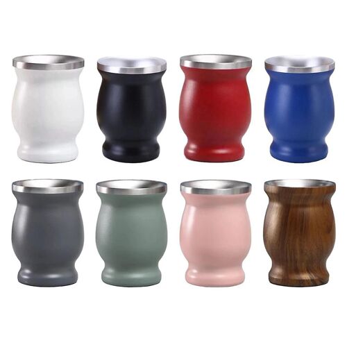 Tasse À Thé En Acier Inoxydable Ensemble De Tasses À Thé Pour Tasse À Paille Isolée Tasse Simple Isolée Gris