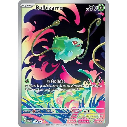 Carte Pokémon - Bulbizarre - 133/132 - Secrète-Rare - Méga-Evolution