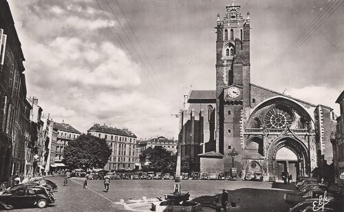 Toulouse - La Ville Rose - La Cathédrale St-Etienne - La Rose (1280) Portail 1451 - Clocher Début Xvè Siècle