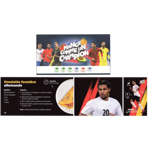 Carte Autocollant Carrefour"Mange Comme Un Champion" - N°19 Serge Gnabry.