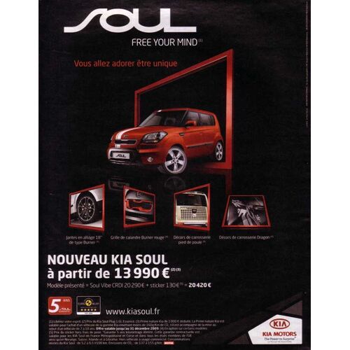 Publicité Papier - Voiture Kia Soul De 2009