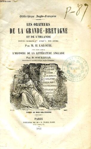 Les Orateurs De La Grande-Bretagne Et De L'irlande Depuis Charles 1er Jusqu'a Nos Jours