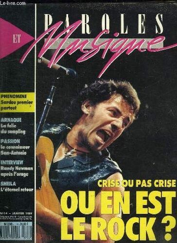 Paroles Et Musique N° 14. Sommaire: San Antonio Connait La Chanson.Sexe Et Violence A La Tele Le Panel De La Menagere. Blind Teste Martin Veyron.