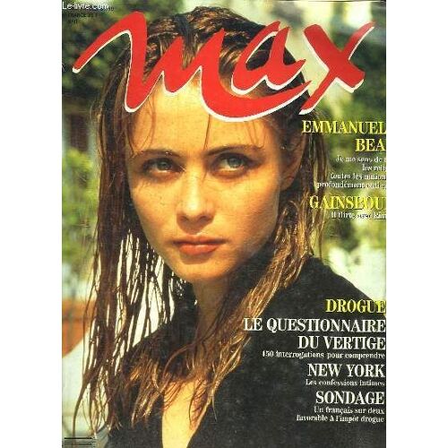 Max N° 11. Decembre Janvier 1989 / 1990. Sommaire: Emmanuelle Beart. Gainsbourg. Youssou N Dour. Jacques Dutronc...