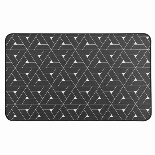 Tapis Déco Imprimé "Oxana" 45x75cm Noir