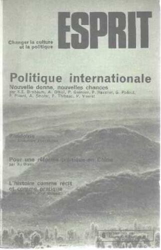 Revue Esprit/ Juin 1981/Politique Internationale
