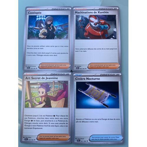 (401) Cassiopée + Machinations De Xanthin + Art Secret De Jeannine + Civière Nocturne (Pokemon) 