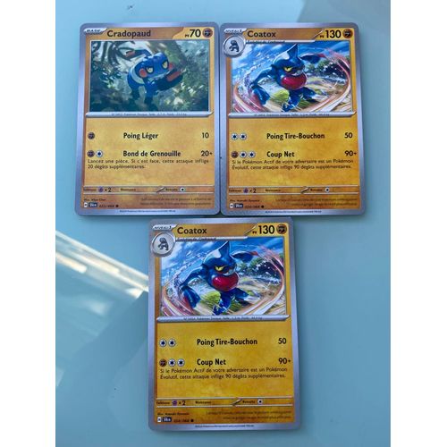 (2514) 2x Coatox + Cradopaud (Pokemon) 