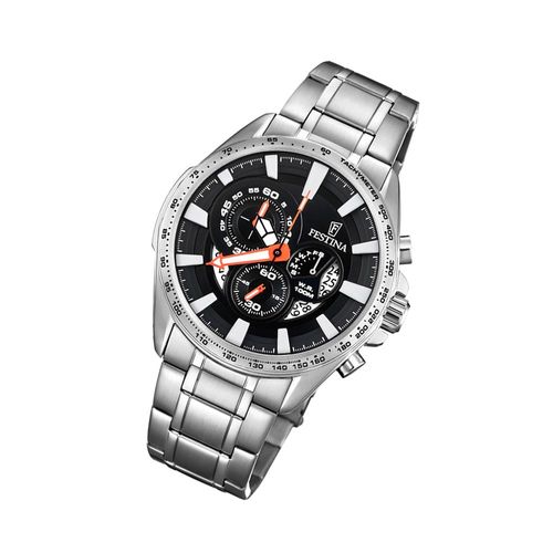 Festina Montre Homme F6864/4 Montre-Bracelet En Acier Inoxydable Chronographe Argent Uf6864/4