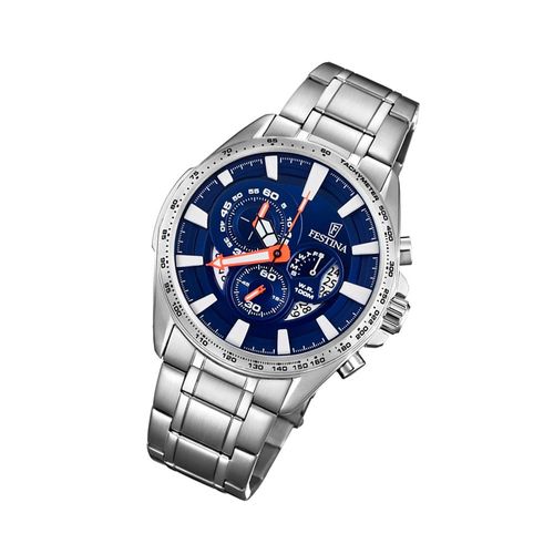 Festina Montre Homme F6864/3 Montre-Bracelet En Acier Inoxydable Chronographe Argent Uf6864/3