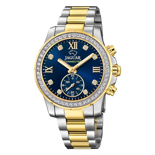 Montre Femme Jaguar Acier Inoxydable Argent Or Montre Bracelet Connectée Jaguar Uj982/3