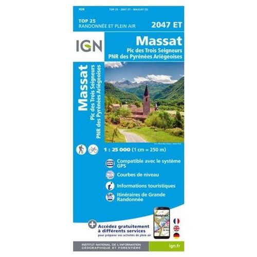 Massat - Pic Des Troisseigneurs  La Bastides-De-Sérou 1:25 000