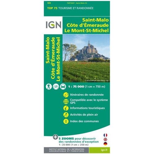 Saint Malo Côte D'emeraude Mont St. Michel 1:75 000