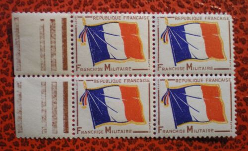 Bloc De 4 Timbres Neufs ** - Franchise Militaire - Drapeau - France - Année 1964